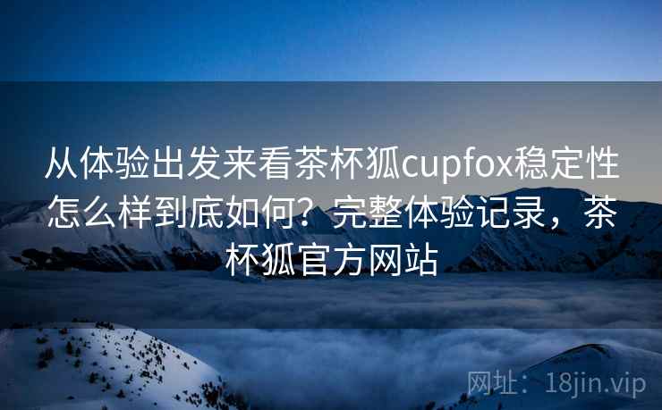 从体验出发来看茶杯狐cupfox稳定性怎么样到底如何？完整体验记录，茶杯狐官方网站